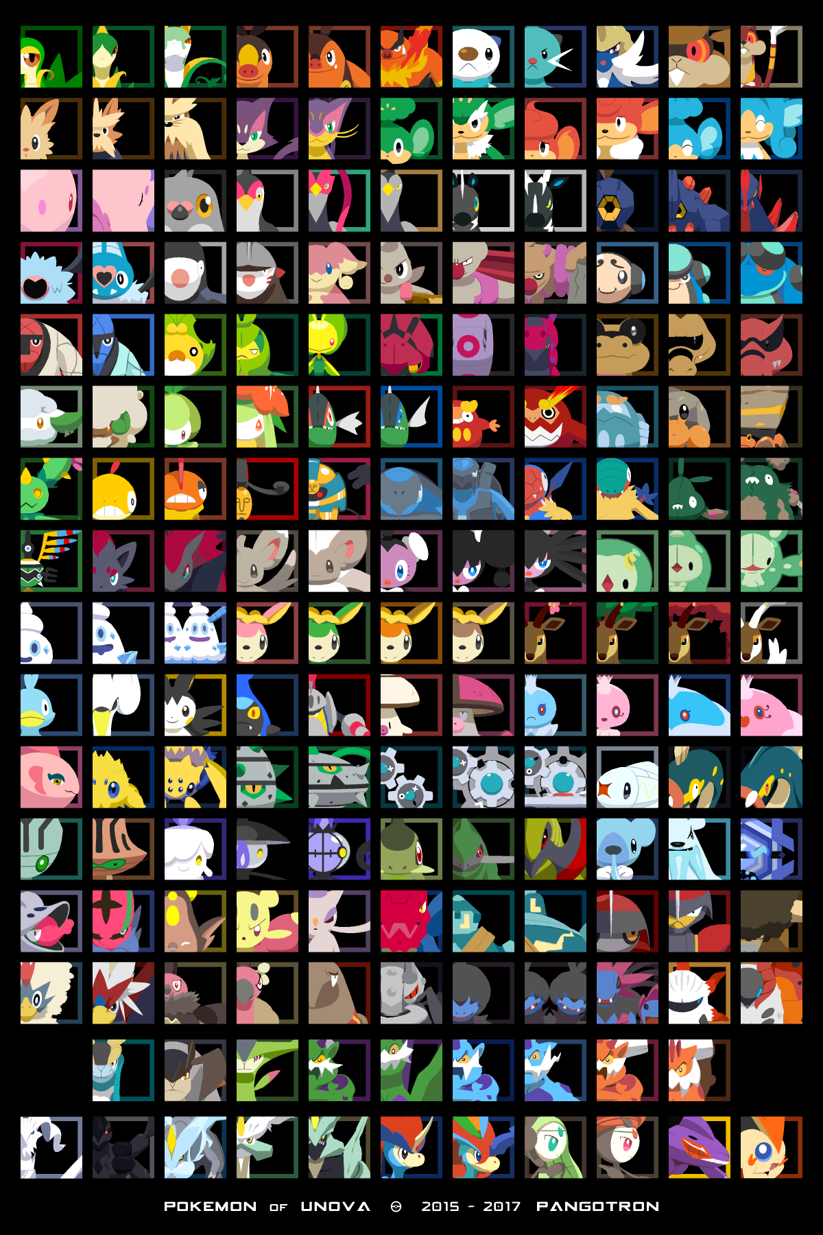 Unova Pokedex  Pokemon art, Pokemon, Periodic table