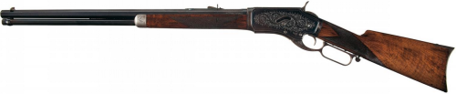 Rare factory engrave Whitney Kennedy lever action rifle, produced between 1879 and 1886.Sold at Auct