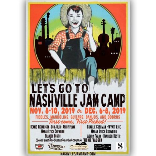 <p>Hey! Look. Listen. We added another Nashville Jam Camp in December because the November camp announcement got such a huge response. So please pay special attention to this next part… </p>

<p>REGISTRATION FOR BOTH CAMPS OPENS JULY 1st at 9am Central <a href="http://www.nashvillejamcamp.com">www.nashvillejamcamp.com</a></p>

<p>Check out these lineups. This is insane. We are so excited!<br/>
November Camp<br/>
Megan Lynch Chowning<br/>
Don Julin<br/>
Ashby Frank<br/>
Deanie Richardson<br/>
Brandon Bostic<br/>
Vickie Vaughn</p>

<p>December Camp<br/>
Wyatt Rice<br/>
Charlie Cushman<br/>
Megan Lynch Chowning<br/>
Ashby Frank<br/>
Brandon Bostic<br/>
Vickie Vaughn (at Ridgetop, Tennessee)<br/>
<a href="https://www.instagram.com/p/BzRxv2EBVnc/?igshid=1e80ygkw62azq">https://www.instagram.com/p/BzRxv2EBVnc/?igshid=1e80ygkw62azq</a></p>