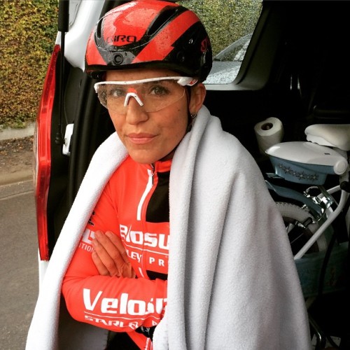 charliee1972: “Post race stare… - special thanks today to the best swanny my mama #frozen #cycling @