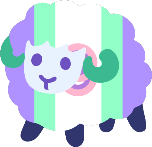 genderstalgia:more sheep emojis for anons! gay flag, gendersylphgenderteamsimilis, kumottic, dreamyg