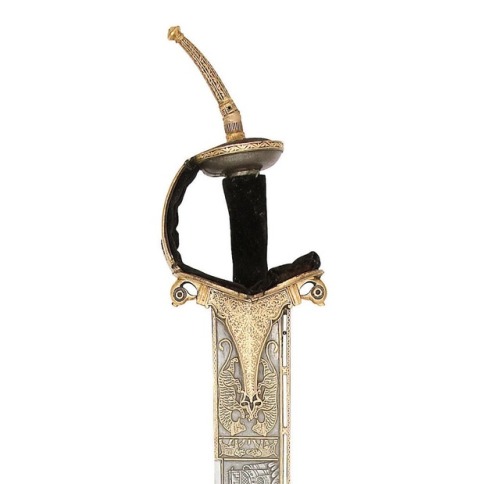 victoriansword:Indian Khanda, 20th CenturyWith broad bright blade double-edged at the point of flatt
