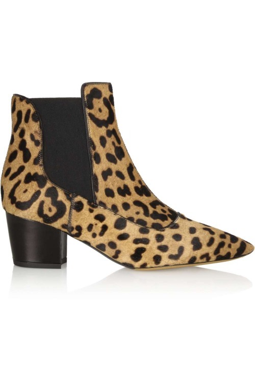 High Heels Blog Shadow leopard-print calf hair ankle boots via Tumblr