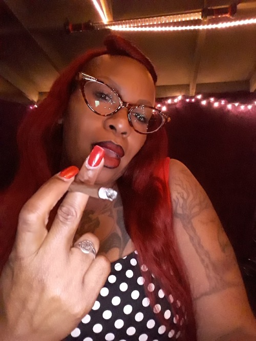 black-woman-dominating-white-man: famousmistresses: Madame Mina DeSade Fatale. Smoking Goddess