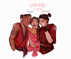 ash-and-starlight:Idiots in love in the Fire Nation + family bonding time, kind of a follow up to this Image id under the cut!Keep reading