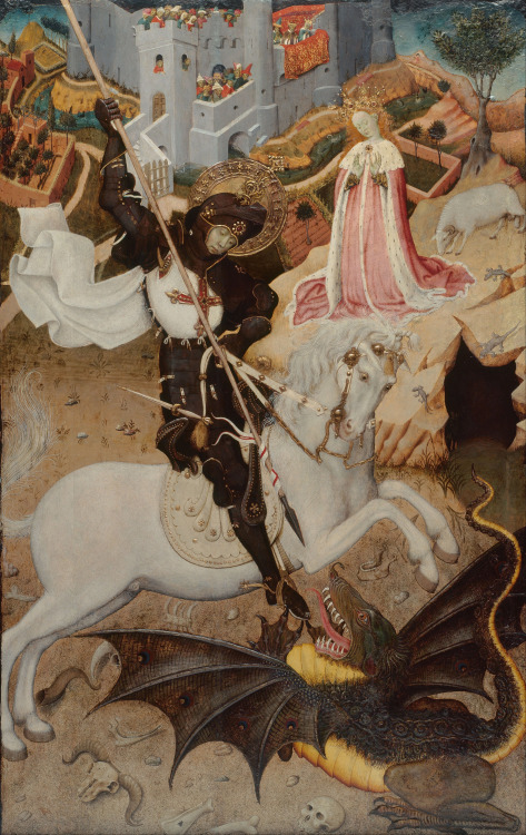 shevtcoff-sergo:_ Saint George Killing the DragonBernat Martorell Spanish, c. 1400–1452(The Art Inst