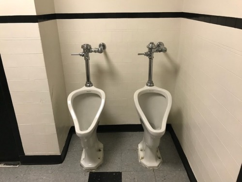 Office building in Denver, Colorado Interesting urinals, you could even sit on those! Thanks for the