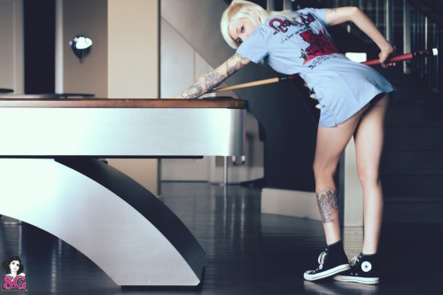 suicidegirlsalbum:  Slamm Suicide - Pool Shark: 48 imageshttp://ouo.io/ODTA7Y <– See and download FULL SET!!! <3 just wait five secs and press *skip ad*
