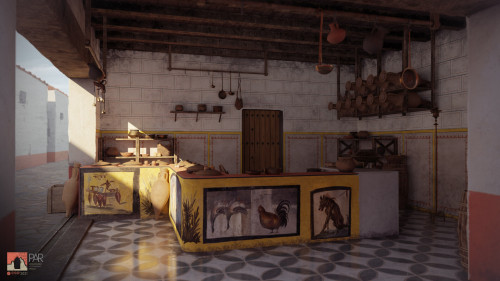 Virtual Reconstruction Of Thethermopoliumdiscovered During The Last Excavations In Pompeii. Made By The