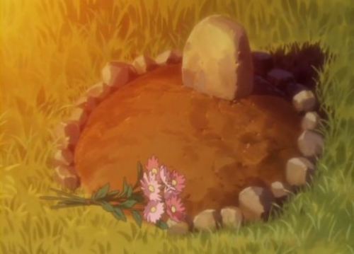 thabaumdiggity:  “Everything that lives has to die; that’s the nature of the world. And when the body returns to the soil, flowers will be nourished and bloom. A soul impacts other souls, and lives on in other hearts. Everything in this world flows,