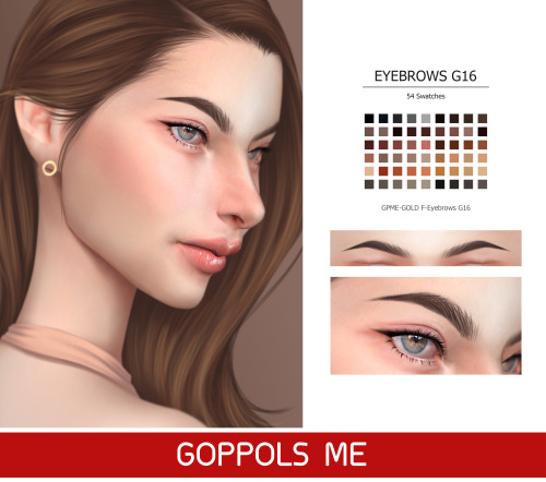 GPME-GOLD F-Eyebrows G16DownloadHQ mod compatibleAccess to Exclusive GOPPOLSME Patreon onlyThank for