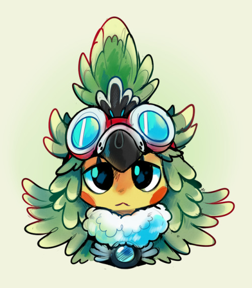 (Ko-fi doodle) Finch from Xenoblade Chronicles 2, for TommotheCabbit! You can get a drawing too, for