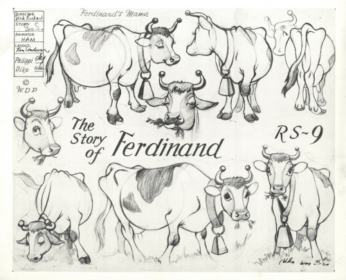 the-disney-elite:Original model sheets from Walt Disney’s Ferdinand the Bull (1938).
