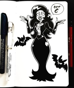 mikeluckas:Had to drop everything to draw Enid’s mom. #inktober  &lt;3 u &lt;3