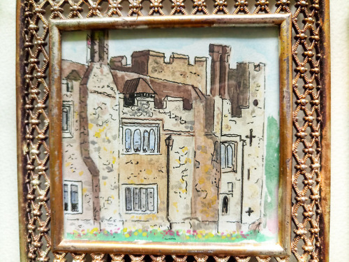 Tiny artwork, tiny details. Hever Castle 3x3′’