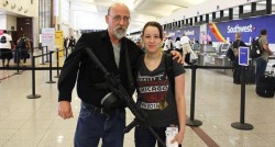 solarsensei:  mayaangelique:  enbyho:  micdotcom:  Guess what happened to this white guy who brought an assault rifle to the airportJim Cooley marched into the Hartsfield-Jackson International Airport in Atlanta last week to pick up his daughter from