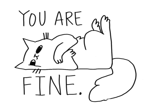 paperforbreakfast:Some relaxed affirmation cats in case you need them.
