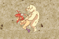 Busty Little Oppai Succubus With Big Tits Getting Raped By An Orc Monster Porker