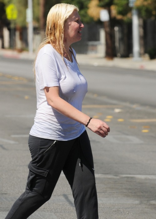 These are from the middle of this summer it was over 110 so she decided to start her own wet t-shirt contest. 