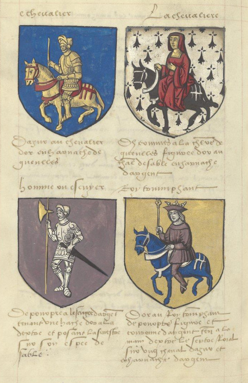 demonagerie:Bibliothèque de l'Arsenal, 5255 f167v. Le second volume de la premiere partye du blason 