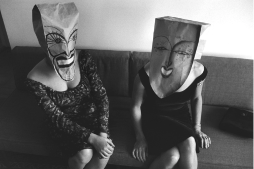 the-night-picture-collector:Inge Morath, From the Mask Series with Saul Steinberg, 1962