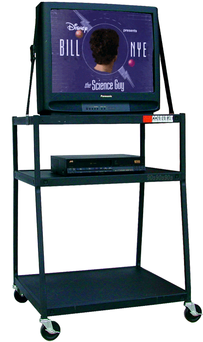 alixjay:  cartersostoopid:  remember when the teacher dragged a tv on wheels like this kind of thing  and you knew it was gonna be an awesome day  You obviously don’t remember correctly. You had to push it, not drag it, or this would have happened: