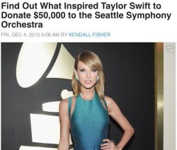 Takeahitforyourdemons:  Honestly, I Fucking Hate Taylor Swift. She’s Not Charitable.