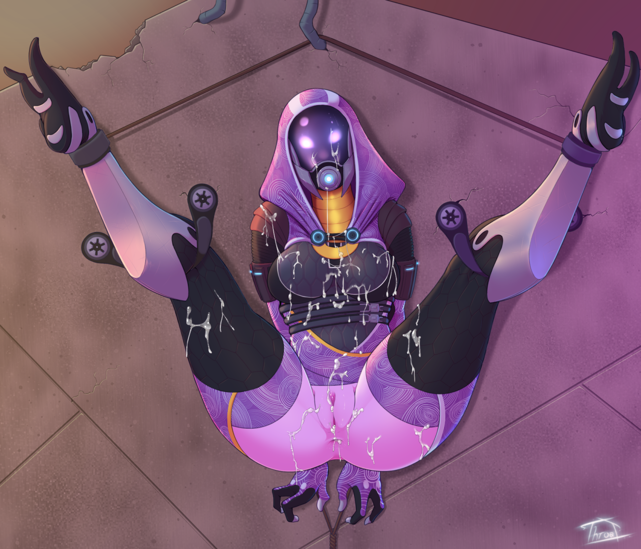 erikaloveless:  throatsart:  Quarian Prisoner- Why does Tali get put in public use