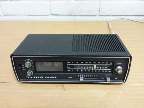 Telefunken Starclock S Alarm Clock Radio, 1974