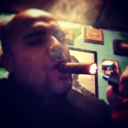 Bald Cigar Smoking Men