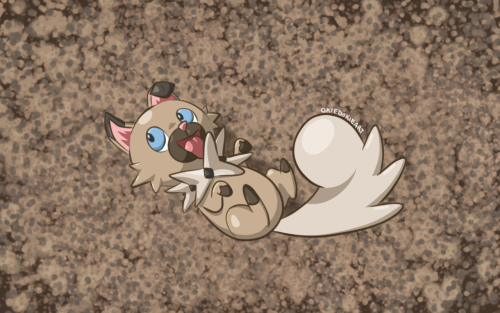 safarizonewarden:I imagine Rockruff rolls around in dirt and rocks waiting for tummy rubs and I want