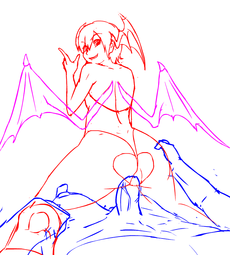 derpixon: Darkstalkers WIP :3 There’s so many things missing here but I’ll add