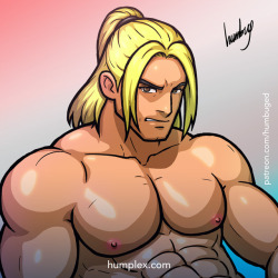 humplex:  Yet another backlogged Patreon reward! It’s Ken Masters of Street Fighter 5! I’m not really sure about Ken with the pony tail, but he’s always a hunk. :)  This was June 2017 reward for Patrons.  Want to support the creation of new artworks?