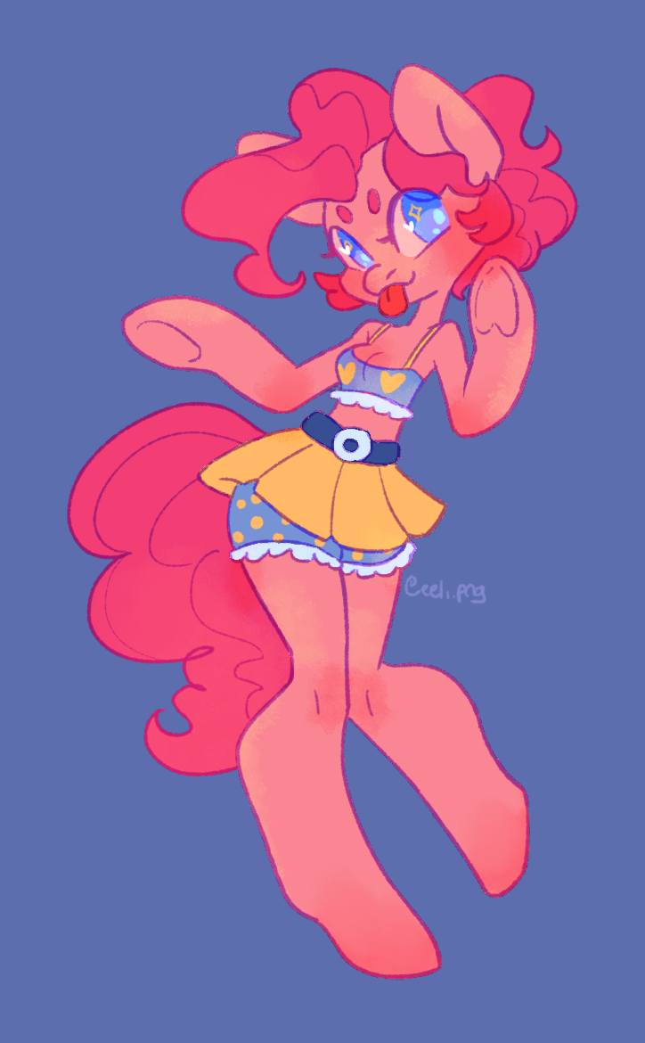 eelipng:anthro pinkie and twi :3 a very simple/generic style for me, but it was a