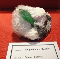 mineralists:  Apophyllite in Mesolite from