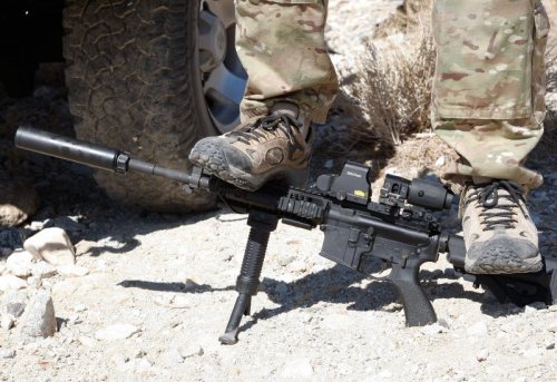 gunrunnerhell:  Grip Pod I’ll be honest and say that whenever I saw the forward grip + bipod combination, I couldn’t help but feel like it was a cheap Chinese airsoft creation. Looking further into it, the Grip Pod is made in the USA and fielded by