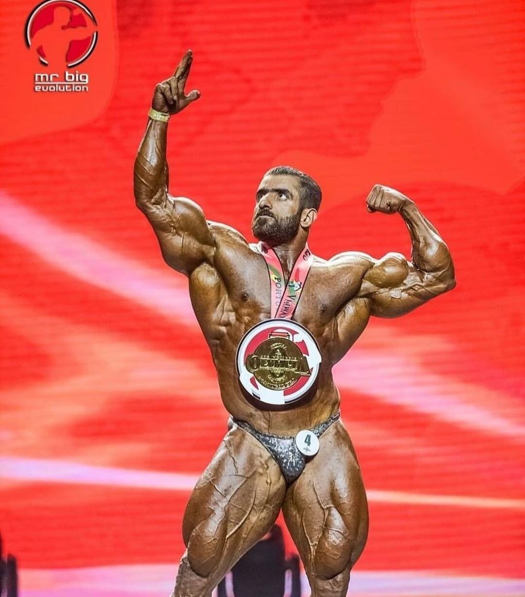 Hadi Choopan - 1st place winner of the 212lbs class at the 2018 Portugal Pro.