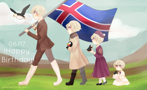 aphicelend: Happy Independence day Iceland! - 06/17i couldn’t wait until tomorrow, so I post it now!