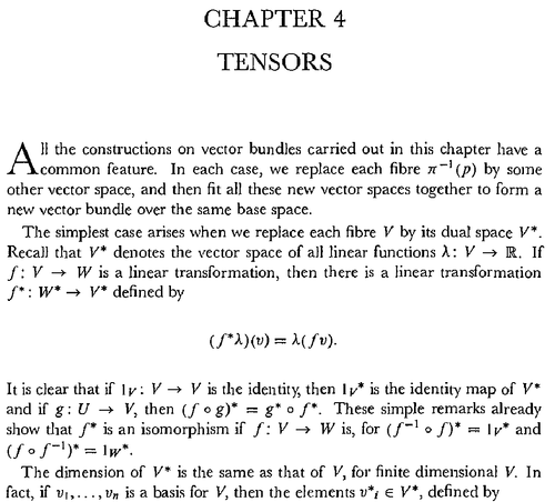 tensors spivak diff geom vol 1 ch 4