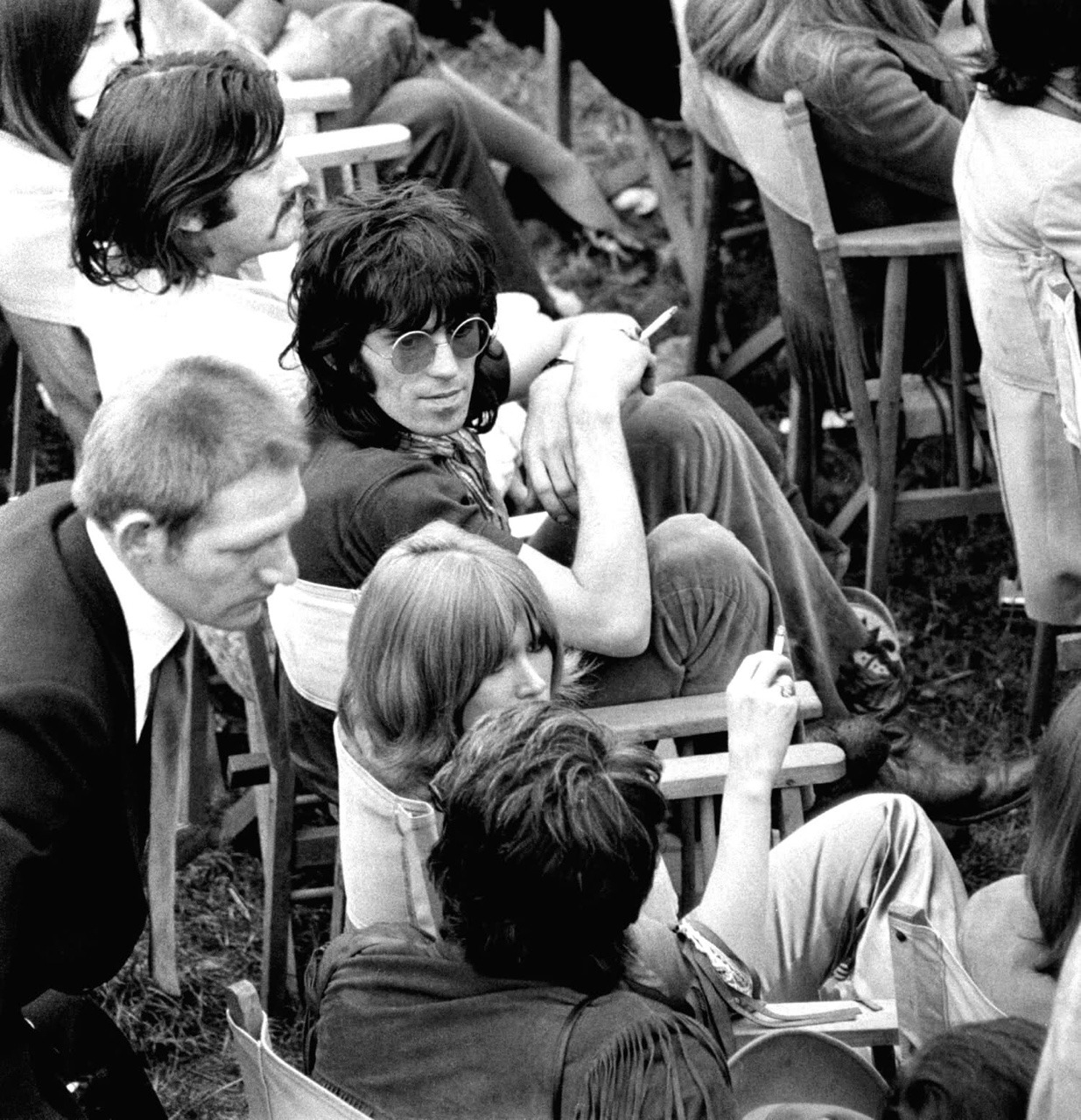 keithswhore:  keith richards and suki potier @ isle of wight