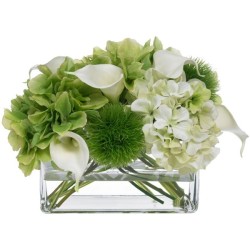 emiliblack41207:  Blooms by Diane James Hydrangea and Calla Lily Bouquet   ❤ liked on Polyvore (see more artificial flower bouquets)