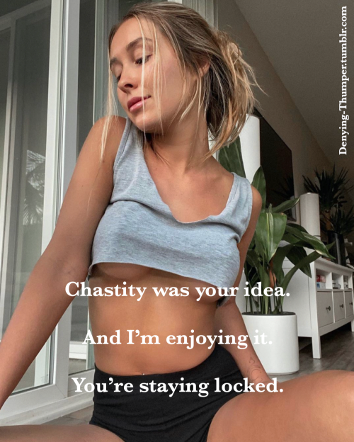 denying-thumper:Support me for custom Chastity