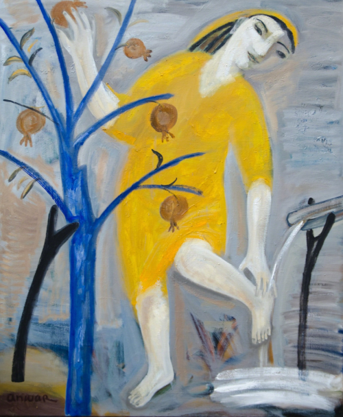 Anwar Abdoullaev (Uzbek, b. 1952)Bathing, 2015Oil on canvas