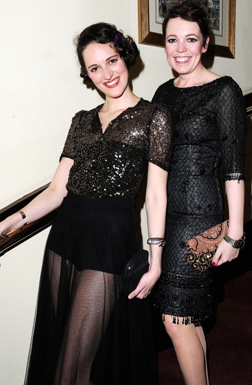 fyeah-olivia-colman:Olivia Colman &amp;  Phoebe Waller-Bridge attend the Hay fever Gala Nig