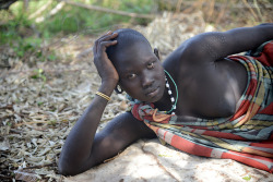 Mursi girl, by Jean-Christophe Huet.