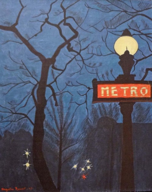 Le métro, la nuit  -  Augustin Rouart  1947French 1907-1997