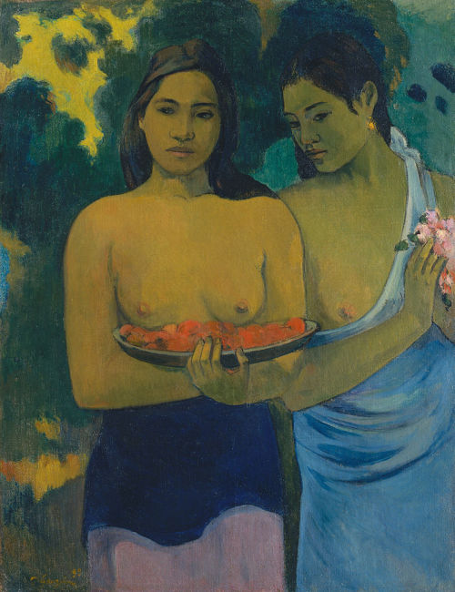 paintingispoetry: Paul Gauguin, Deux Tahitiennes, 1899