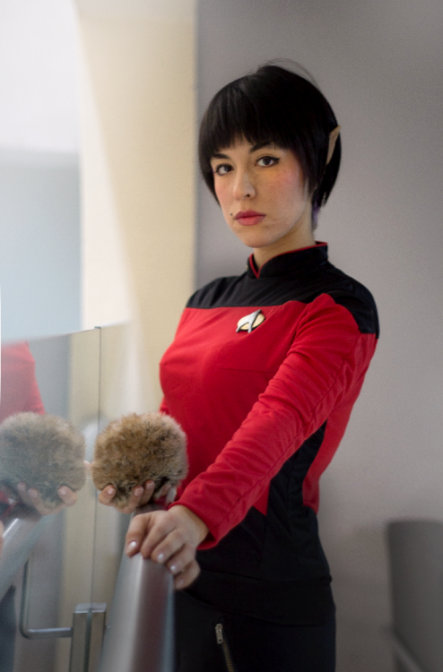 My vulcan officer and her tribble 