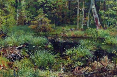 ivan-shishkin:Spring in the forest, Ivan Shishkin