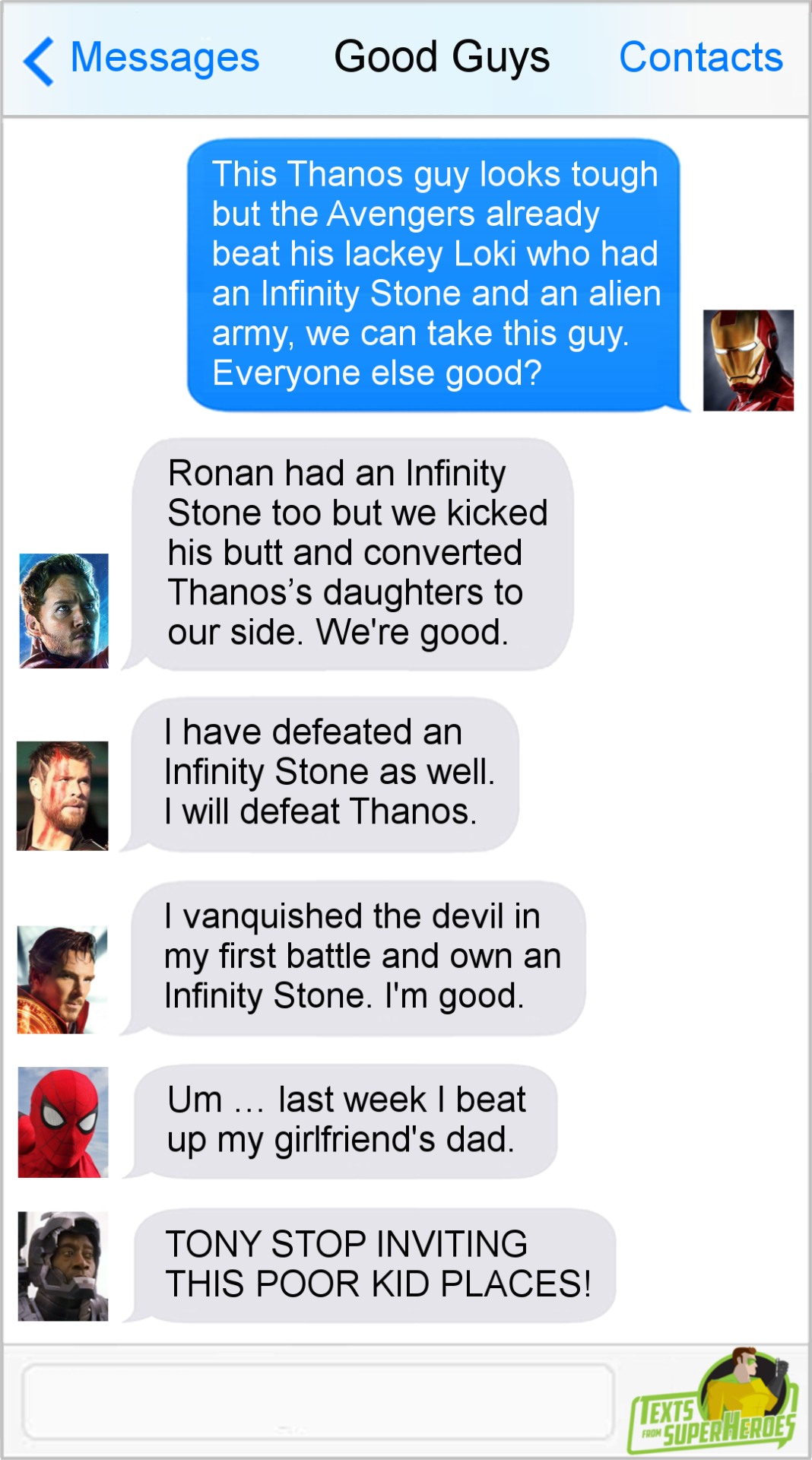 Texts From Superheroes: The Best of the MCU (No Infinity War Spoilers)